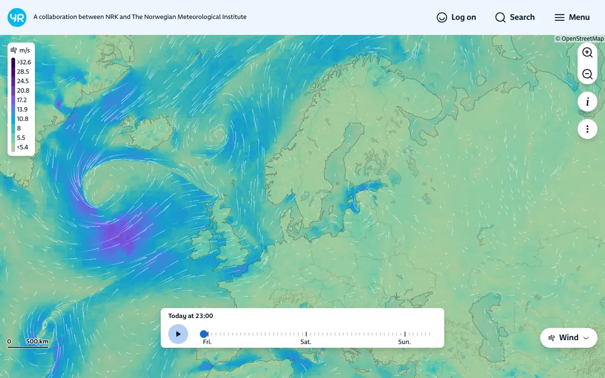 YR.no Weather Maps